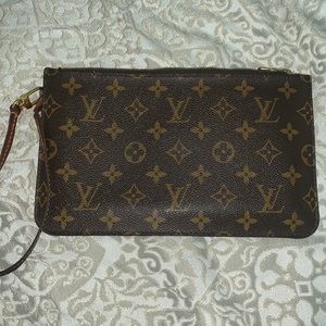 Louis Vuitton mimosa limited edition neverfull wristlet